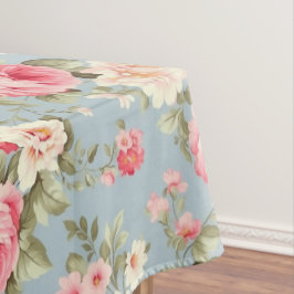Shabby Chic Roze en Blue Cottage Rozen Tafelkleed