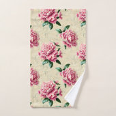 Shabby Chic Roze Gardenia's Bad Handdoek (Handdoek)