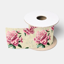 Shabby Chic Roze Gardenia's Satijnen Lint