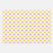Shabby Chic Roze & Geel Bijpassende Patronen Inpakpapier Vel (Voorkant)