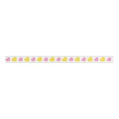 Shabby Chic Roze & Gele Harten Grosgrain Lint (Voorkant)