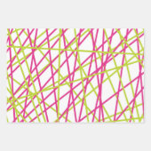 Shabby Chic Roze & Groen Bijpassende Patronen Inpakpapier Vel (Voorkant)