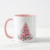 Shabby Chic Roze Kerst Hot Chocolate Mok (Links)