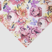 Shabby chic roze roest vlinderbloemig tissuepapier (Detail)