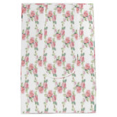 Shabby Chic Roze Roos Bloem Medium Cadeauzakje (Achterkant)