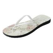 Shabby Chic Roze Roos Bloem Teenslippers (Schuin)