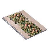Shabby Chic Roze Rose Vines Bloemen Elegant Notitieboek (Rechterzijde)