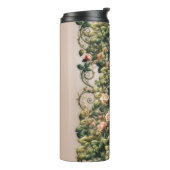 Shabby Chic Roze Rose Vines Bloemen Elegant Thermosbeker (Gedraaid links)