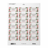 Shabby Chic roze Roses op Rustisch landhout Etiket (Full Sheet)