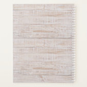 Shabby Chic roze Roses op Rustisch landhout Planner (Achterkant)