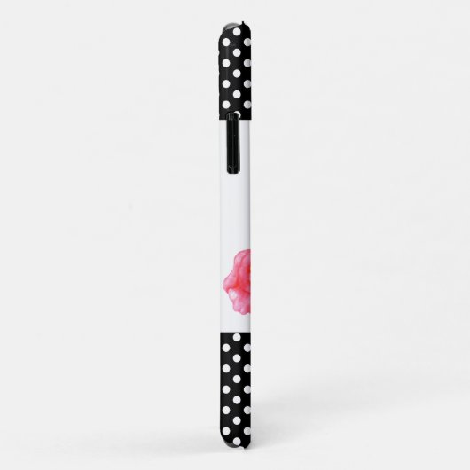 Shabby Chic roze Roses Polka Dots Case-Mate iPhone Case (Achterkant/rechts)