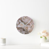 Shabby Chic roze Roses Rustic Glam Personaliseert Ronde Klok (Huis)