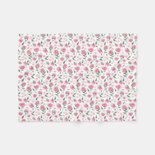Shabby Chic roze Roses vlinderbank Fleece Deken