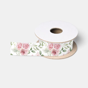 Shabby Chic Roze Rozen Eucalyptus Groen Satijnen Lint