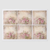 Shabby Chic Roze Rozen Gemengde Set (A1L) Decoupag Tissuepapier (Voorkant)