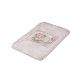 Shabby Chic  Roze Rozen in Vase Badmat (Gekanteld)