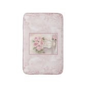 Shabby Chic  Roze Rozen in Vase Badmat (Voorkant Verticaal)