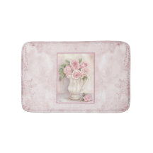 Shabby Chic Roze Rozen in Vase