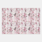 Shabby Chic Roze Rozen Inpakpapier Vel (Voorkant 3)