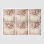 Shabby Chic Roze Rozen Mixed Set (A1R) Decoupage Tissuepapier (Voorkant)