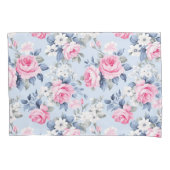 Shabby Chic Roze Rozen Naadloos Patroon Kussensloop (Voorkant)