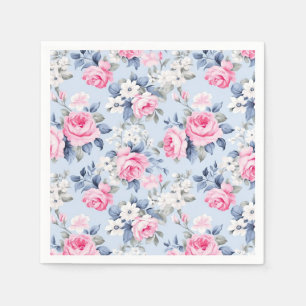 Shabby Chic Roze Rozen Naadloos Patroon Servet