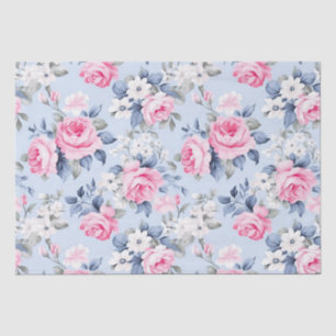 Shabby Chic Roze Rozen Naadloos Patroon Tissuepapier