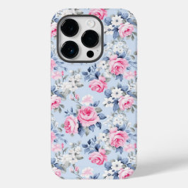 Shabby Chic Roze Rozen Patroon Case-Mate iPhone 14 Pro Hoesje