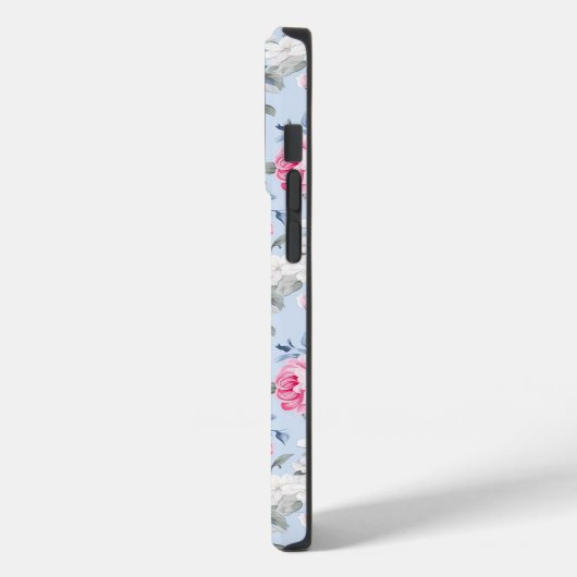 Shabby Chic Roze Rozen Patroon Case-Mate iPhone Case (Achterkant / Links)