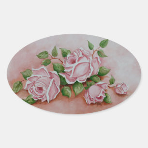 Shabby Chic  Roze Rozen Stickers