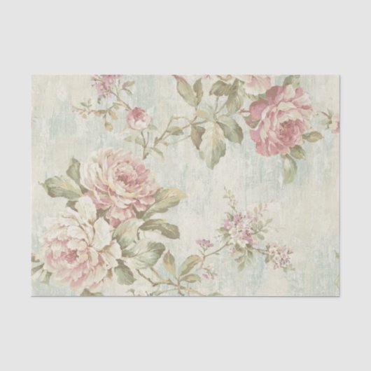 Shabby Chic Roze Serie Design 16 Tissuepapier (Voorkant)