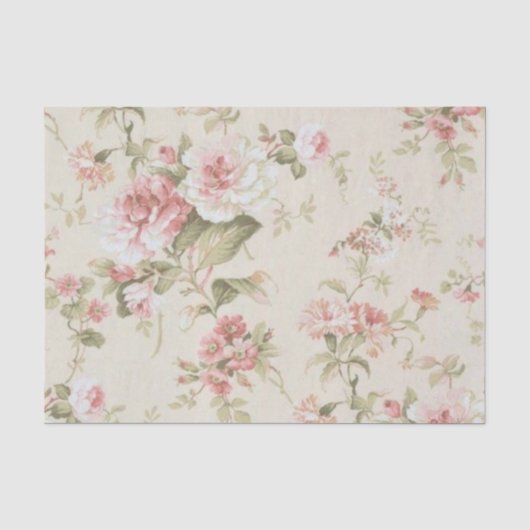Shabby Chic Roze Serie Design 17 Tissuepapier (Voorkant)