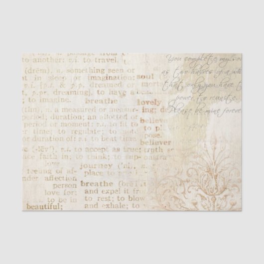 Shabby Chic Roze Serie Design 3 Tissuepapier (Voorkant)