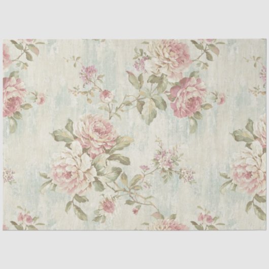 Shabby Chic Roze Serie Design 3 Tissuepapier (Voorkant)