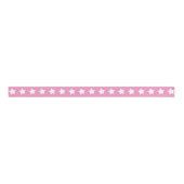 Shabby Chic Roze Sterren Grosgrain Lint (Voorkant)