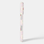 Shabby chic Roze strepen kersen Cupcakes Retro Case-Mate iPhone Case (Achterkant / Rechts)