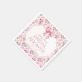 Shabby Chic Roze Strik Bruidsdouche Servet (Hoek)
