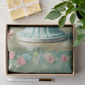  shabby chic roze taart met roze rozen tissuepapier (Geschenk)