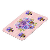 Shabby Chic Roze Viooltje Bloem Roze Vlek Magneet (Linkerzijde)