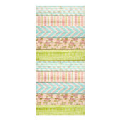 Shabby Chic Rozen Baby shower Advice Game Kaart (Achterkant)