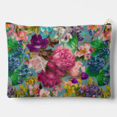  shabby chic rozen blauw roze motief etui (Achterkant)