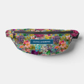 shabby chic rozen blauw roze motief heuptasje (Liggend)