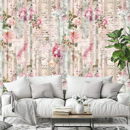 Shabby Chic  Rozen Bloemenmotief Romantisch Behang