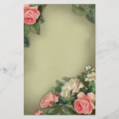 Shabby Chic-rozen Briefpapier (Voorkant)