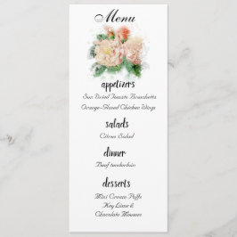 Shabby Chic Rozen Bruiloft Menu