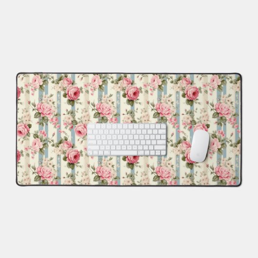 Shabby Chic  Rozen Bureaumat (Keyboard & Muis)
