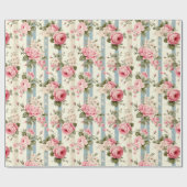 Shabby Chic  Rozen Cadeaupapier (Vlak)