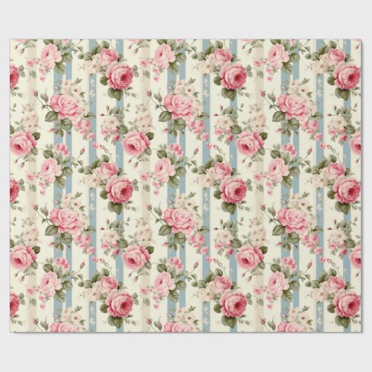 Shabby Chic  Rozen Cadeaupapier (Vlak)