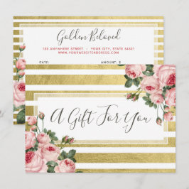 Shabby Chic Rozen Cadeft Certificate Kaart