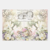 Shabby Chic Rozen Collage Pattern Inpakpapier Vel (Voorkant)